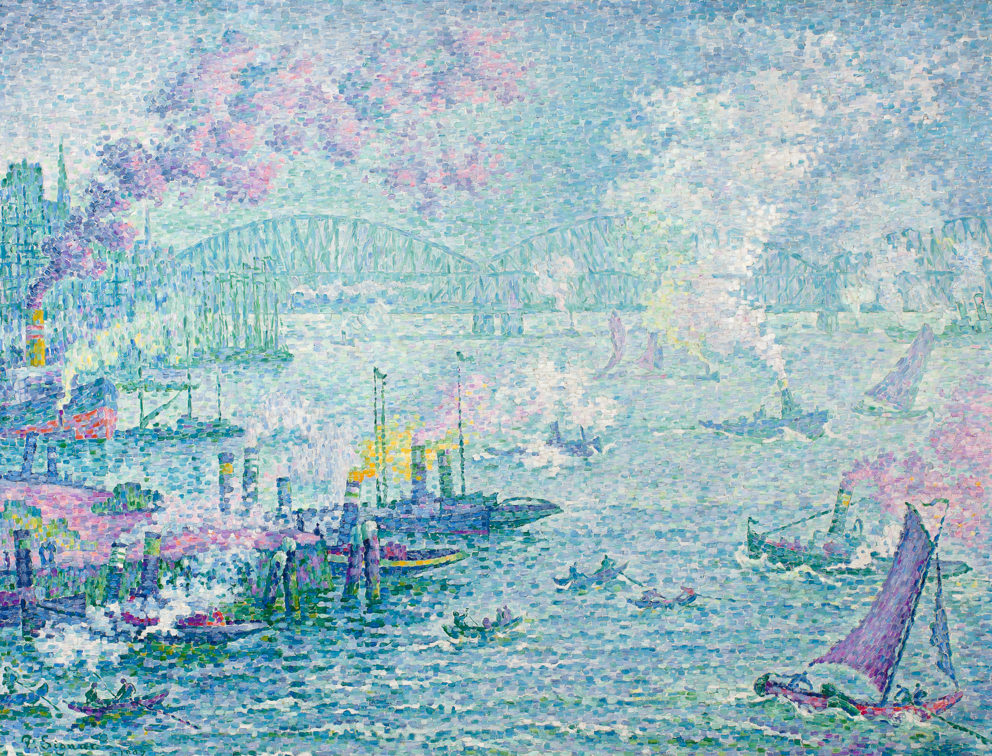 Paul Signac, Le port de Rotterdam, 1907.png
