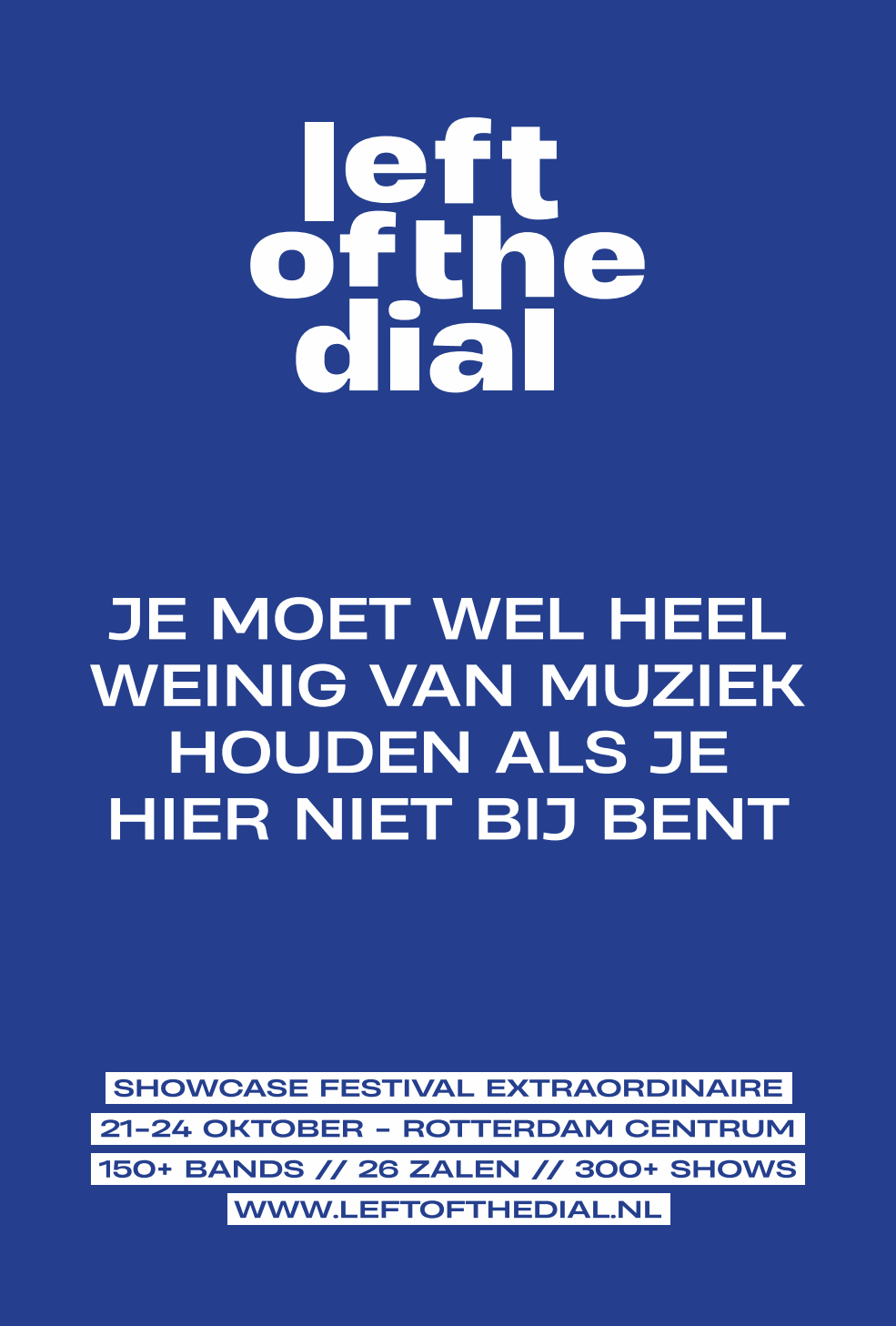 Kunstbode oktober 2026 – advertentie Left of the Dial